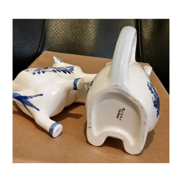 JSNY Taiwan vintage lot 2 creamers bunny cow - Picture 3 of 5